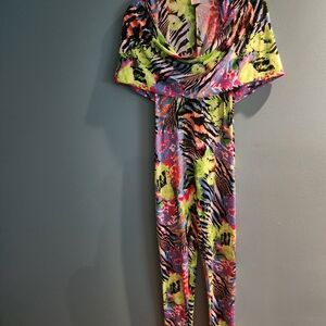 Cowl neck jump suit